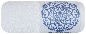 Ręcznik 70x140 Eurofirany Kim biały+niebieski