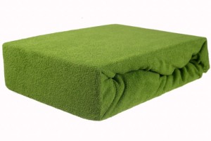 Prześcieradło frotte z gumką 200x220 oliwka