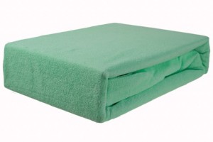 Prześcieradło frotte z gumką 120x200 mięta