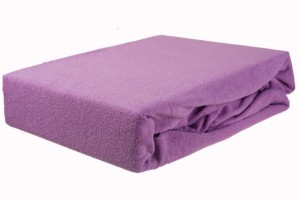 Prześcieradło frotte z gumką 180x200 wrzos