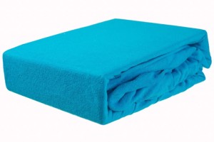 Prześcieradło frotte z gumką 200x220 turkus