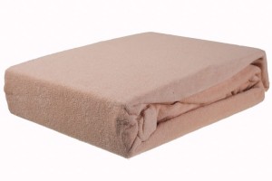Prześcieradło frotte z gumką 200x220 beż