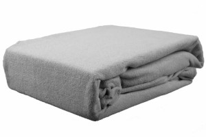 Prześcieradło frotte z gumką 90x200 srebrny