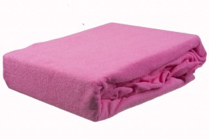 Prześcieradło frotte z gumką 180x200 j.róż
