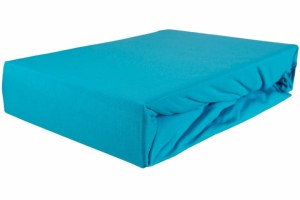 Prześcieradło jersey z gumką 140x200 turkus