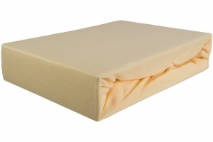 Prześcieradło jersey z gumką 120x200 budyń