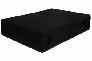 Prześcieradło jersey z gumką 120x200 czarny