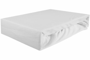Prześcieradło jersey z gumką 200x220 biały