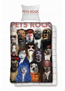 Pościel bawełniana 140x200 Pets Rock