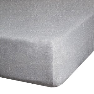 Prześcieradło frotte z gumką Eurofirany 140x200 srebrny