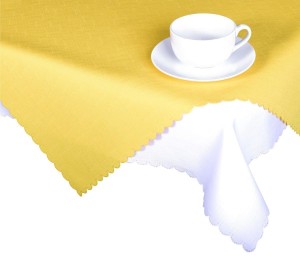 Obrus plamoodporny 140x260 deszczyk żółty