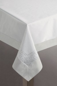 Obrus 85x85 cyrkonie EuroFirany Modern popiel