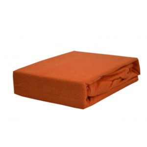 Prześcieradło frotte z gumką 120x200 cegła