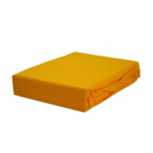 Prześcieradło frotte z gumką 120x200 żółtko
