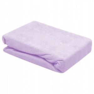 Prześcieradło frotte z gumką 140x200 lila