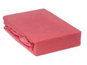 Prześcieradło frotte z gumką 160x200 koral