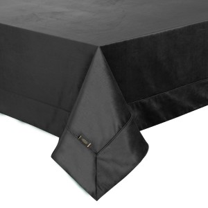 Obrus welurowy 145x260 Eurofirany Velvet czarny