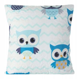 Poszewka 40x40 Eurofirany Owl sowa niebieski