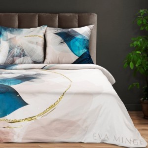 POŚCIEL Z MAKOSATYNY EUROFIRANY 160X200 EVA MINGE 03 BEŻOWY