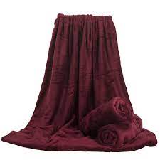 Koc z mikrofibry 160x210 Elway bordo