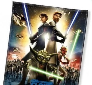 Koc młodzieżowy polarowy 120x160 Clone Wars Yoda