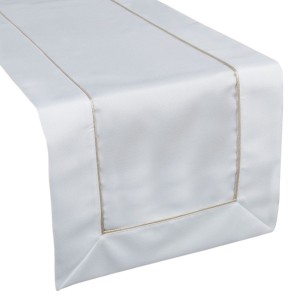 Bieżnik 40x140 Eurofirany Madele biały+złoty