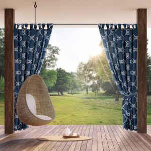 ZASŁONA GOTOWA GARDEN 14 NA SZELKACH 155 X 220 CM GRANATOWY
