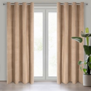 ZASŁONA GOTOWA D91 ROSA 140 X 250 CM CIEMNOBEŻOWY