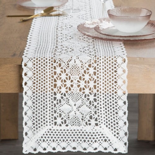 OBRUS MEGGY 32 X 180 CM BIAŁY